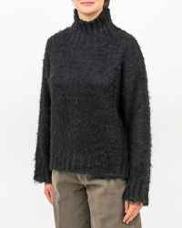 Roberto Collina - Women's Black Silk Turtleneck F49003 09 NERO I25