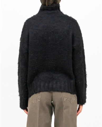 Roberto Collina - Women's Black Silk Turtleneck F49003 09 NERO I25