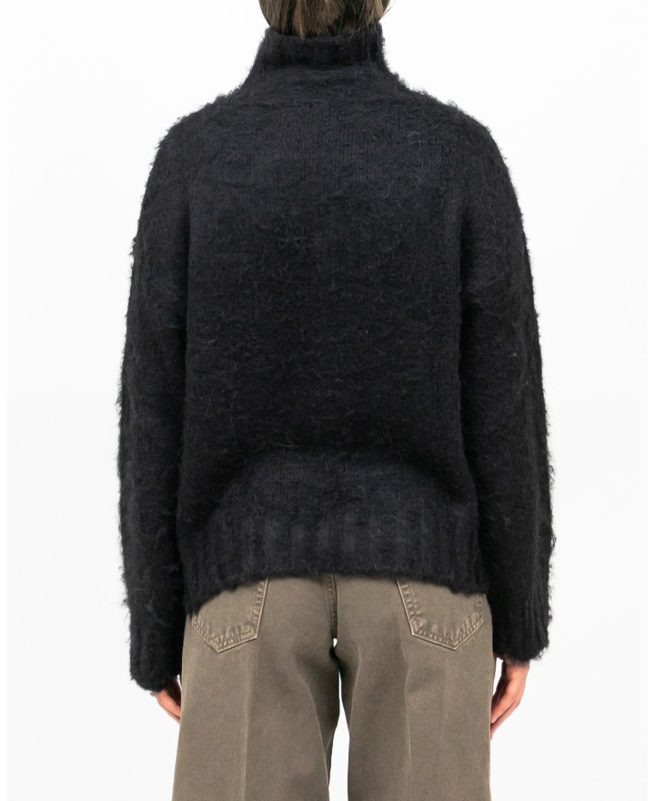 Roberto Collina - Women's Black Silk Turtleneck F49003 09 NERO I25