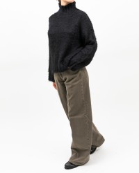 Roberto Collina - Women's Black Silk Turtleneck F49003 09 NERO I25