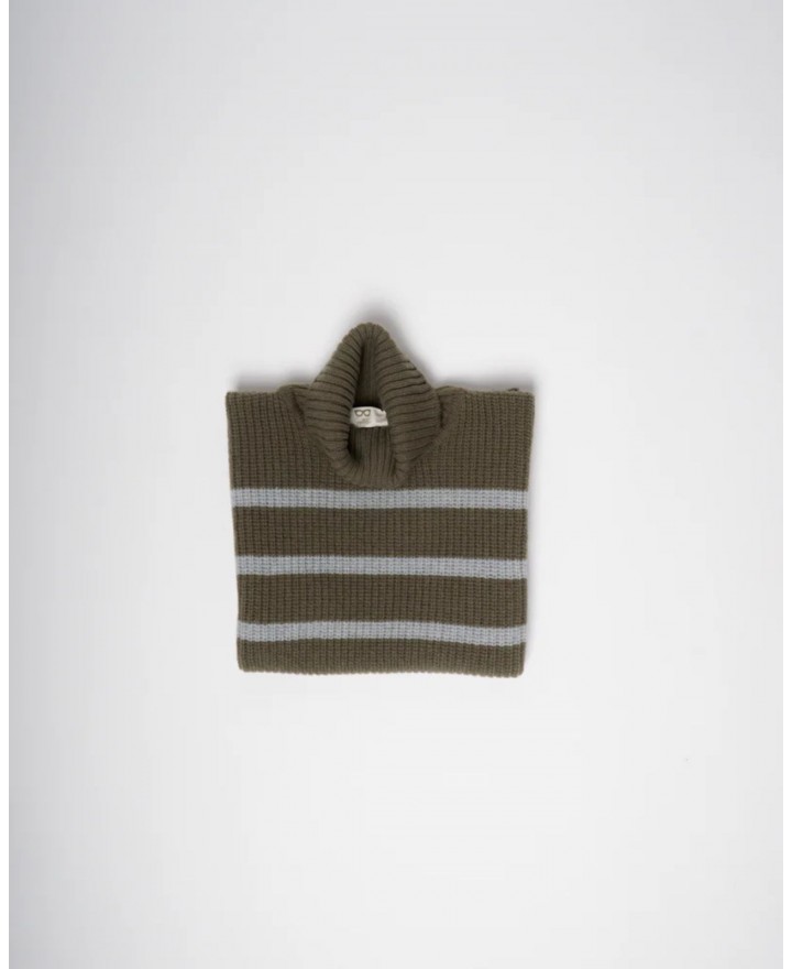 Women's Military/Pearl Wool High Neck Top DAV01R MIL/PERLA I25