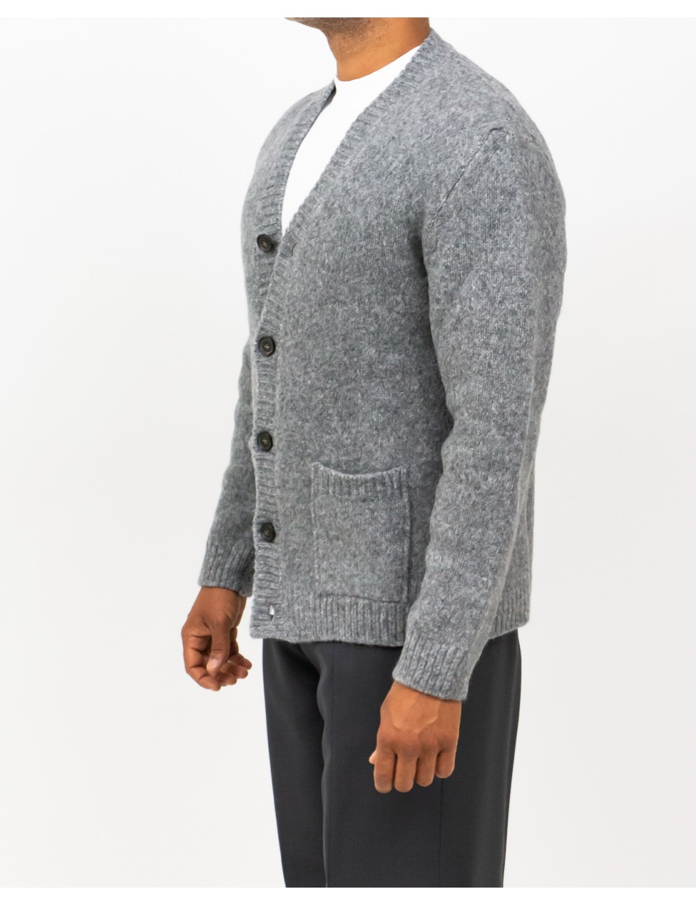 Settefili - Men's Gray Cardigan RAVEL6CA VE7 I25
