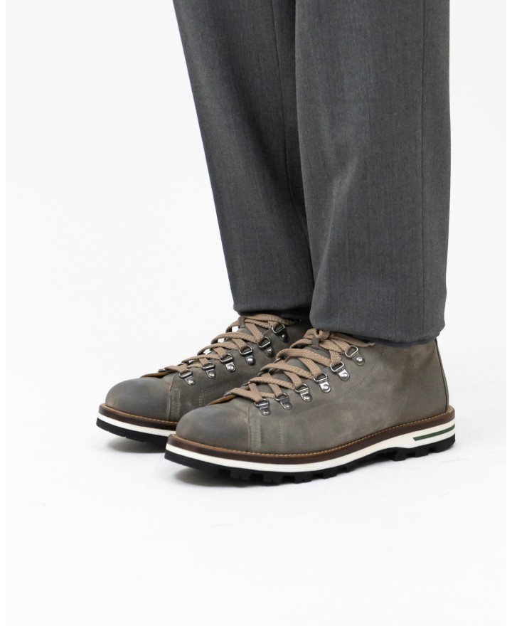 Monpiz - Pedula Heritage Pelle Grigia Uomo HERITAGE SUEDE OSSID I25