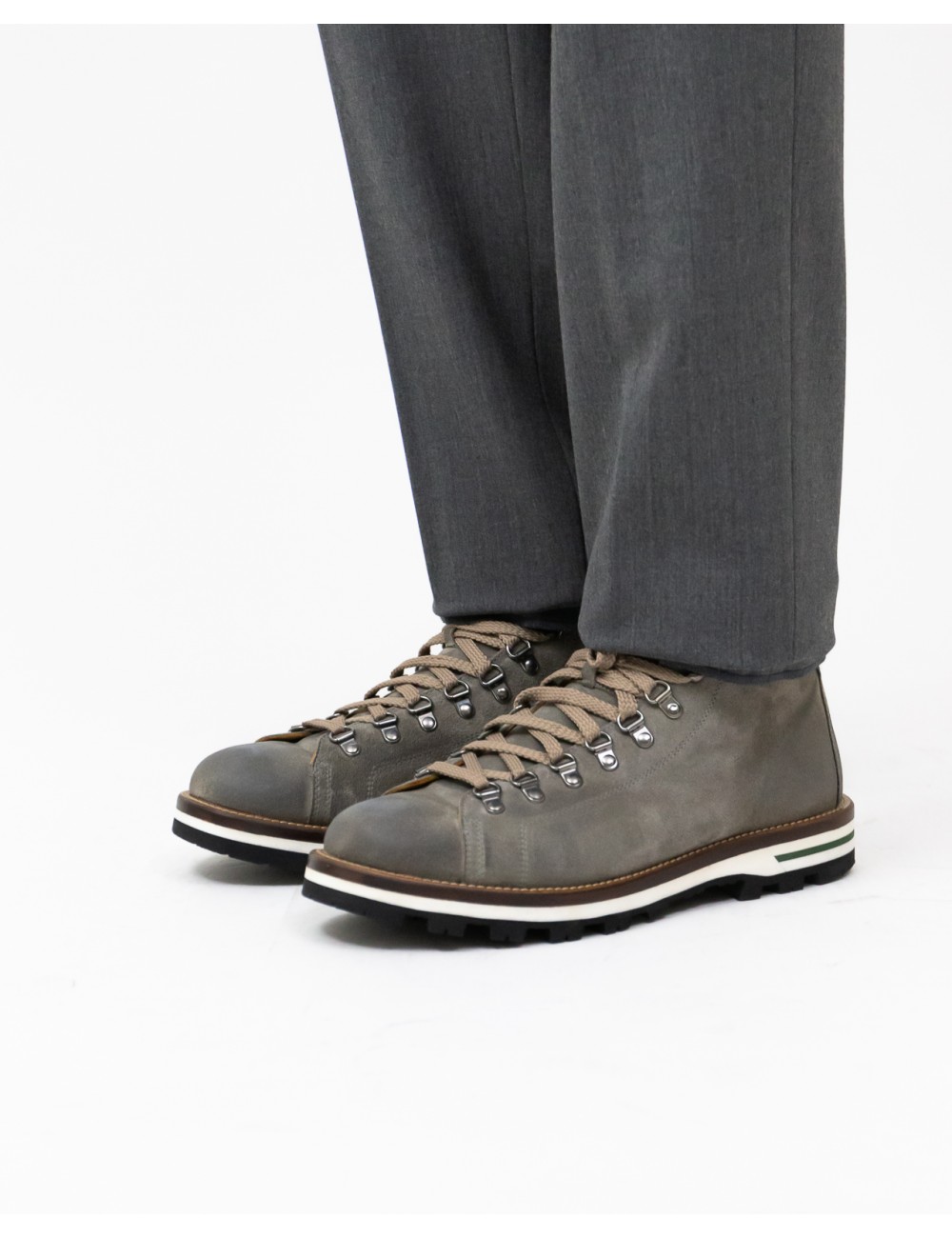 Monpiz - Pedula Heritage Pelle Grigia Uomo HERITAGE SUEDE OSSID I25