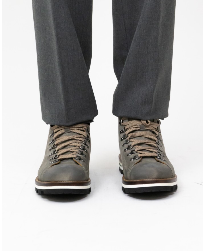 Monpiz - Pedula Heritage Pelle Grigia Uomo HERITAGE SUEDE OSSID I25