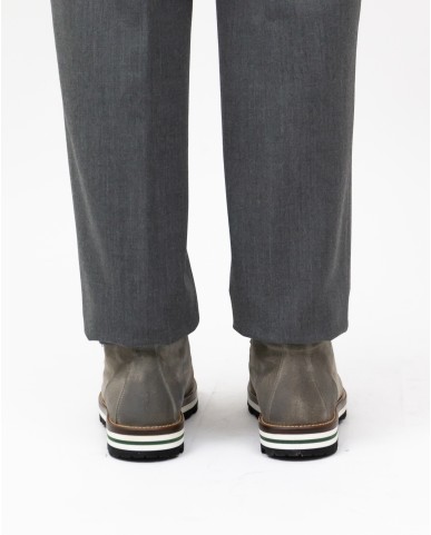 Monpiz - Pedula Heritage Pelle Grigia Uomo HERITAGE SUEDE OSSID I25