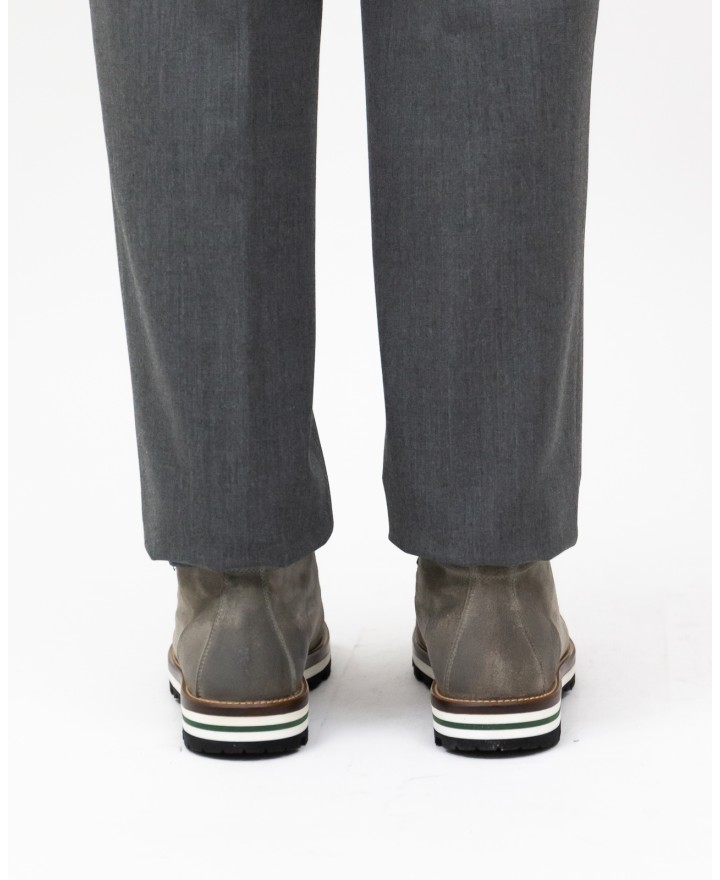 Monpiz - Pedula Heritage Pelle Grigia Uomo HERITAGE SUEDE OSSID I25