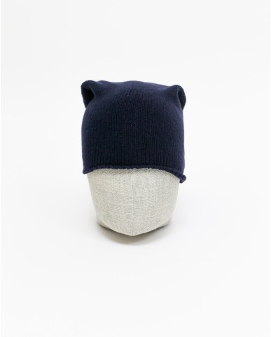 Aragona - Blue Cashmere Beanie Hat  A1119TF 330 BLU NOTT I25