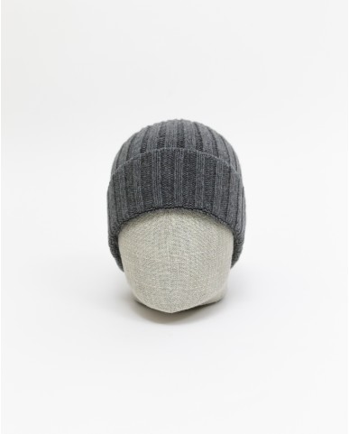 Aragona - Berretto Cashmere Costa Stretta Grigio A1030TF 105 GRIGIO I25
