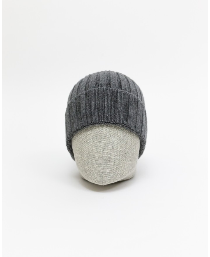 Aragona - Berretto Cashmere Costa Stretta Grigio A1030TF 105 GRIGIO I25