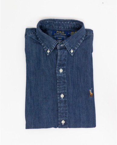 Polo Ralph Lauren - Camicia Bottondown Denim Scuro 710548539001 I25