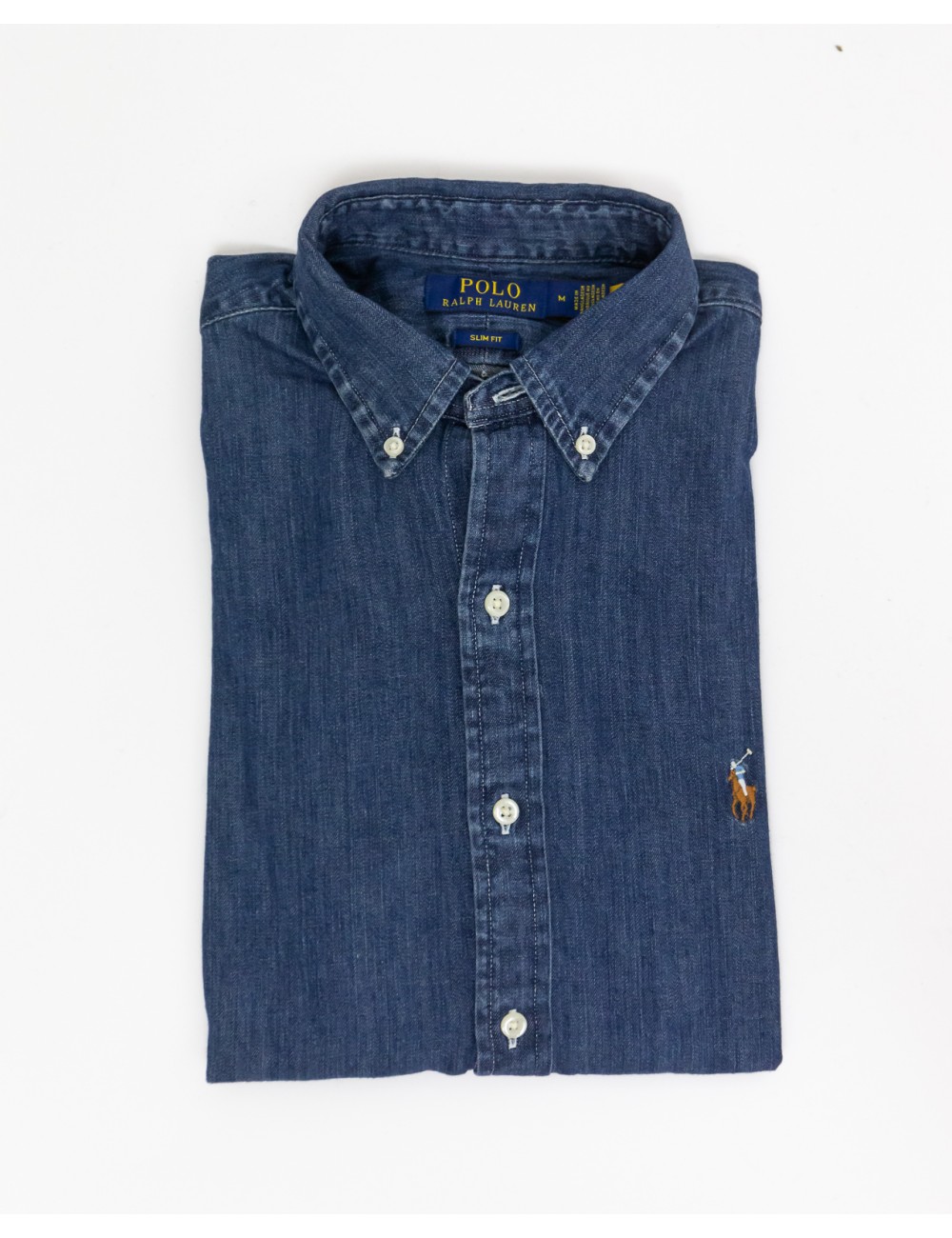 Polo Ralph Lauren - Camicia Bottondown Denim Scuro 710548539001 I25