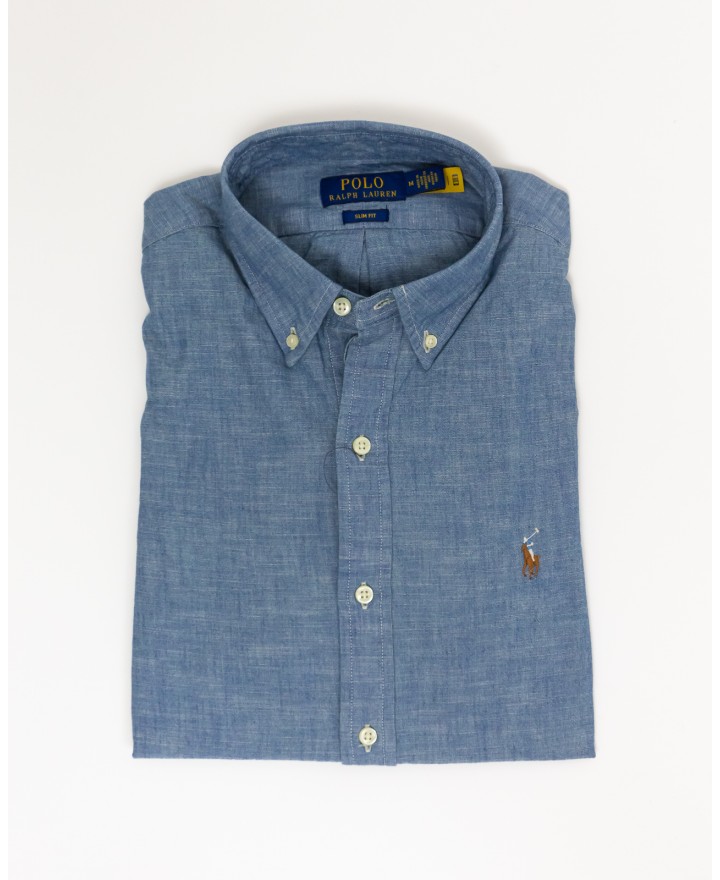 Polo Ralph Lauren - Camicia Bottondown Denim Chiaro 710548538001 I25