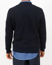 Roberto Collina - Men's Navy Blue Crew Neck Sweater M26101 10 NAVY I25