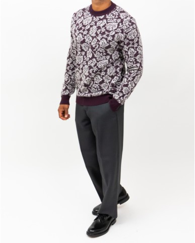 Roberto Collina - Maglia Girocollo Bordeaux Uomo M26101 34 BORDEAUX I25