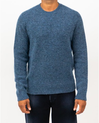 Roberto Collina - Maglia Girocollo Azzurro Uomo M43001 88 DENIM I25