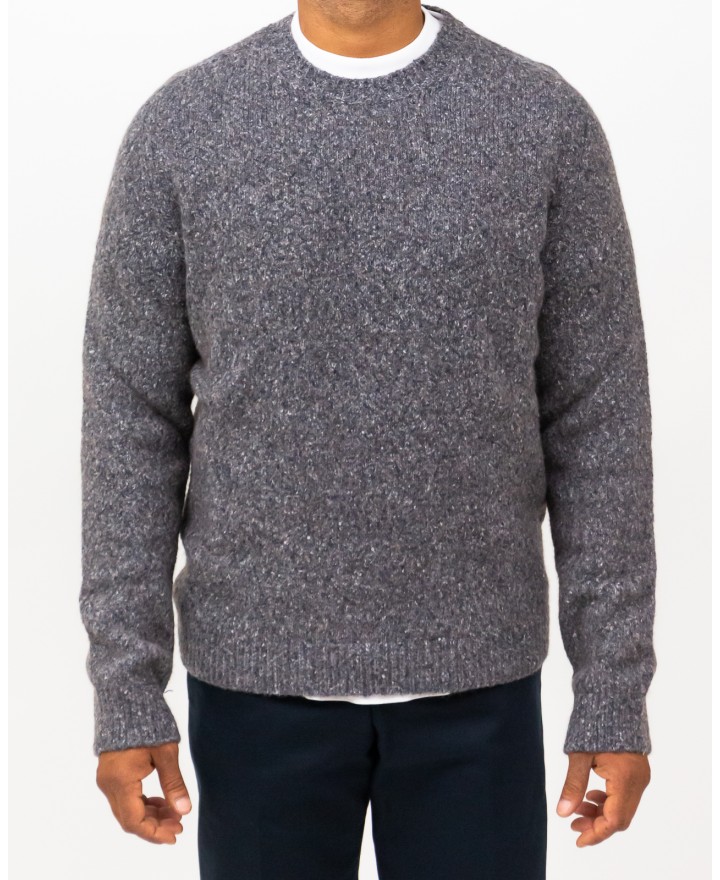 Roberto Collina - Men's Gray Crew Neck Sweater M43001 18 GRIGIO I25