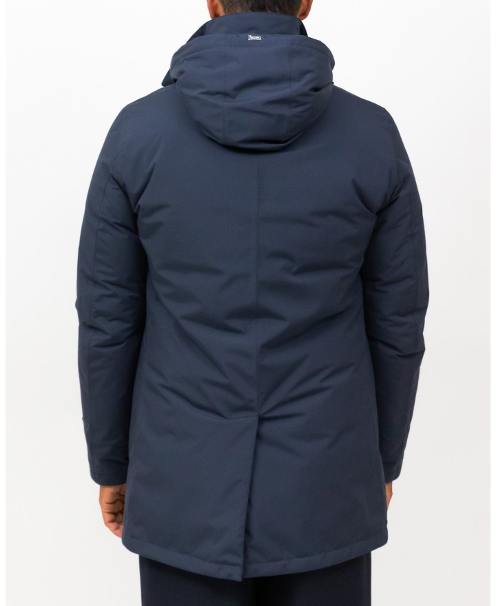 Herno - Men's Long Blue Down Jacket PI001242U 12840 9201 I25