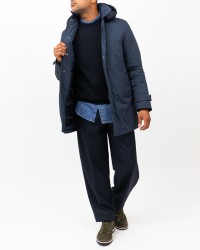 Herno - Men's Long Blue Down Jacket PI001242U 12840 9201 I25