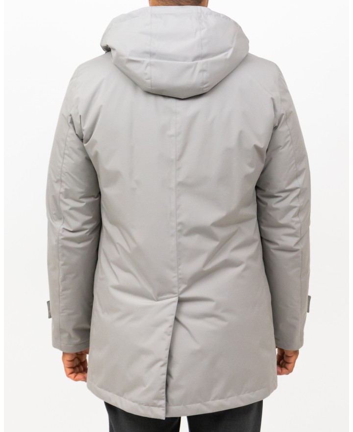 Herno - Men's Pearl Gray Long Down Jacket PI001242U 12840 9436 I25