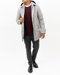 Herno - Men's Pearl Gray Long Down Jacket PI001242U 12840 9436 I25