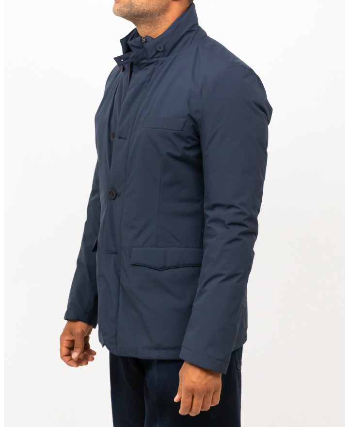 Herno - Piumino Corto con Davantino Blu Uomo PI001243U 12840 9201 I25