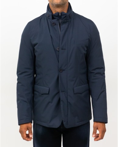 Herno - Piumino Corto con Davantino Blu Uomo PI001243U 12840 9201 I25