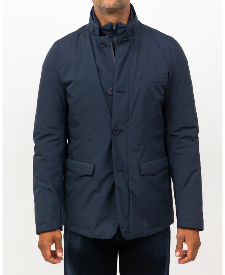 Herno - Piumino Corto con Davantino Blu Uomo PI001243U 12840 9201 I25