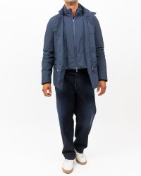 Herno - Piumino Corto con Davantino Blu Uomo PI001243U 12840 9201 I25