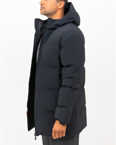 Herno - Men's Long Laminar Down Jacket in Black PI001246U 12590SZ 93 I25