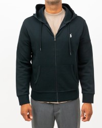 Polo Ralph Lauren - Felpa Cappuccio e Zip Nera Uomo 710888282001 I25
