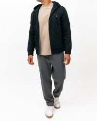 Polo Ralph Lauren - Felpa Cappuccio e Zip Nera Uomo 710888282001 I25