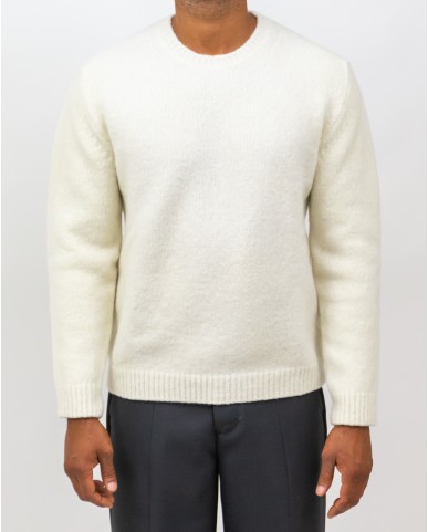 Settefili - Men's White Crew Neck RAVEL6H VE10 I25