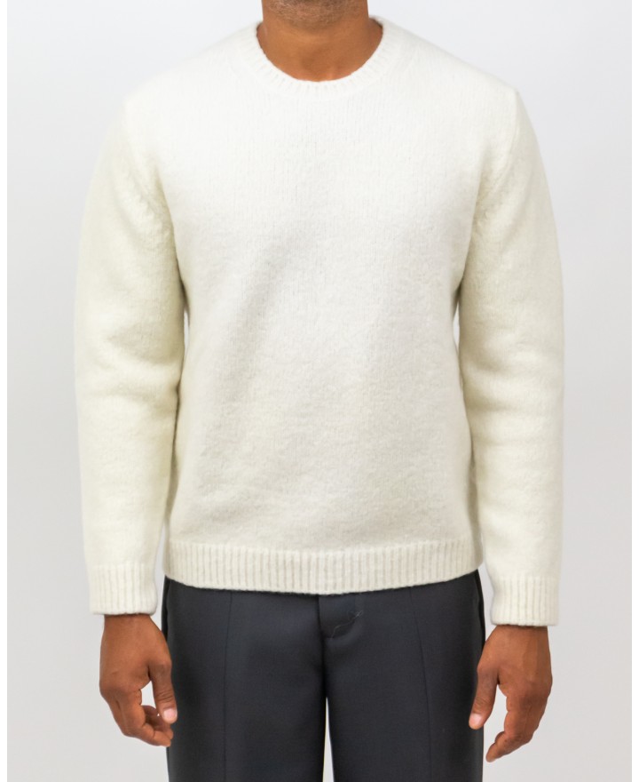 Settefili - Men's White Crew Neck RAVEL6H VE10 I25