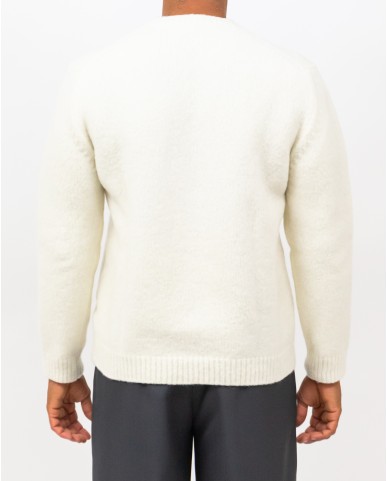 Settefili - Men's White Crew Neck RAVEL6H VE10 I25