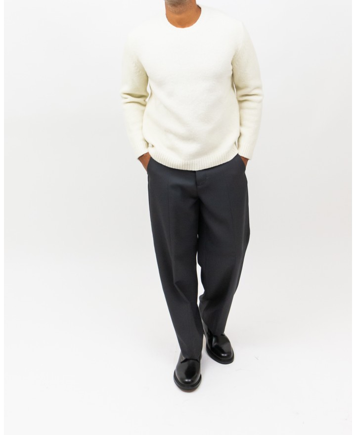 Settefili - Men's White Crew Neck RAVEL6H VE10 I25