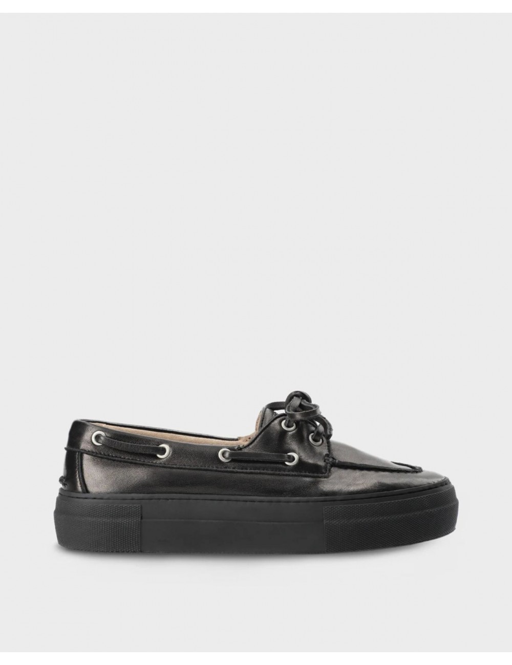 Copenhagen - Mocassini Barca Pelle Neri Donna CPH177 LEAT BLK I25