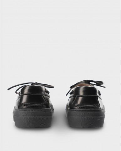 Copenhagen - Mocassini Barca Pelle Neri Donna CPH177 LEAT BLK I25