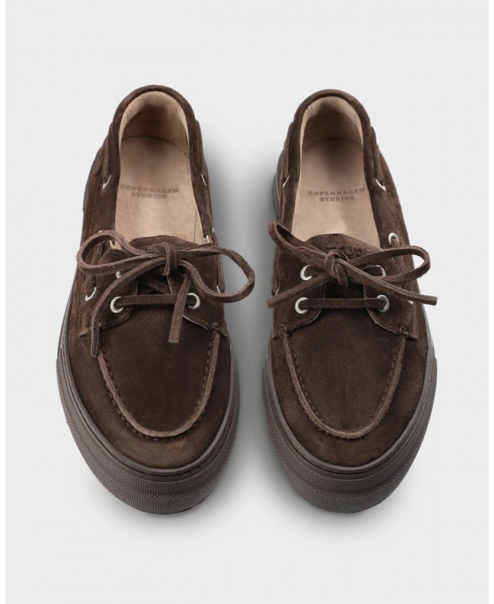 Copenhagen - Mocassini Barca Suede Marrone Donna CPH177 SUED CHOC I25