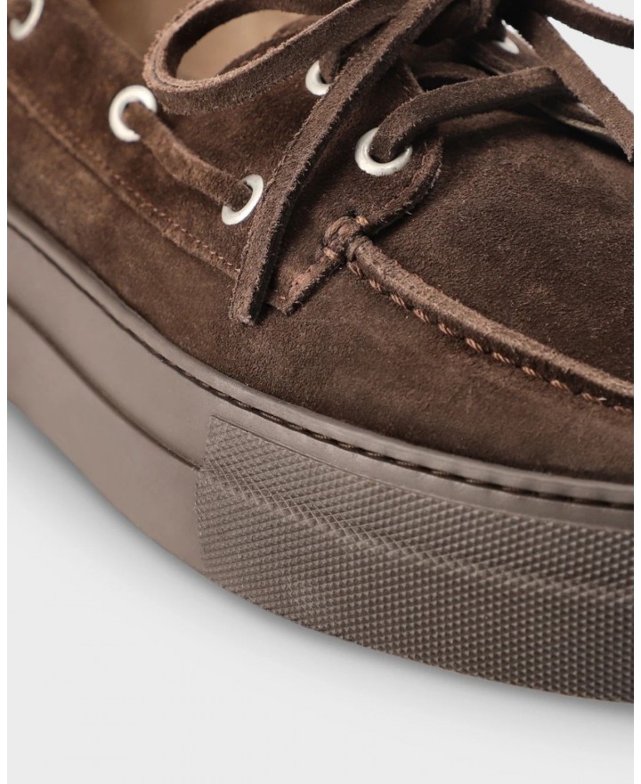 Copenhagen - Mocassini Barca Suede Marrone Donna CPH177 SUED CHOC I25