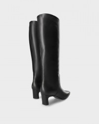 Copenhagen - Women's Black Leather Heeled Boots CPH297 LEAT BLK I25