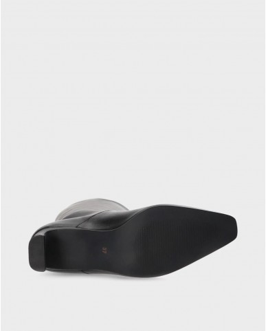 Copenhagen - Women's Black Leather Heeled Boots CPH297 LEAT BLK I25