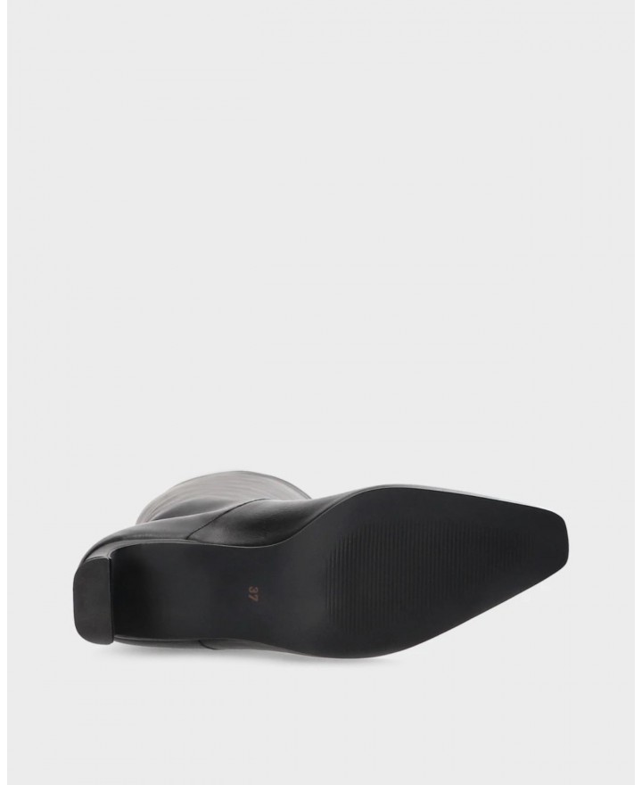 Copenhagen - Women's Black Leather Heeled Boots CPH297 LEAT BLK I25