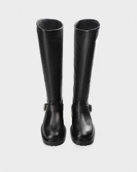 Copenhagen - Stivali Biker Alti Pelle Neri Donna CPH441 LEAT BLK I25