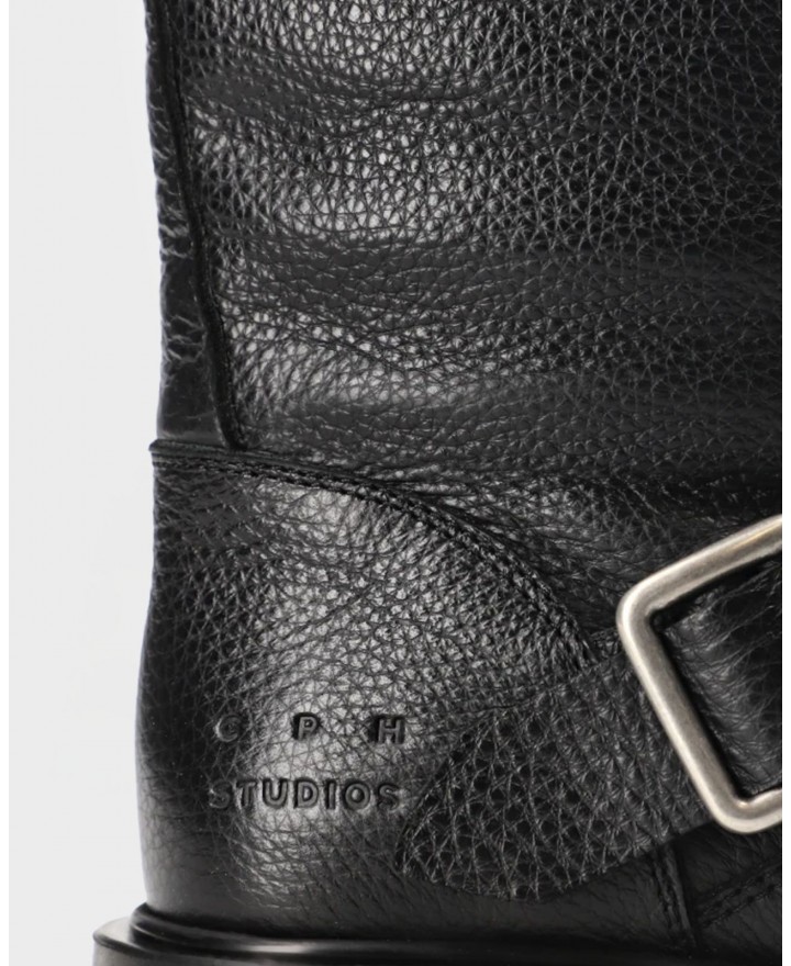 Copenhagen - Stivali Biker Alti Pelle Neri Donna CPH441 LEAT BLK I25