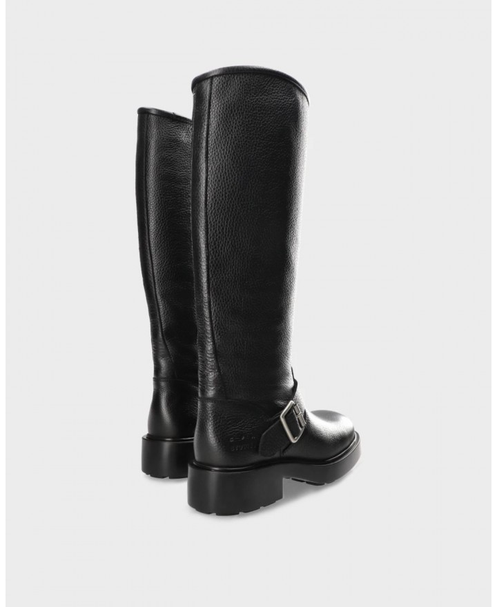 Copenhagen - Stivali Biker Alti Pelle Neri Donna CPH441 LEAT BLK I25