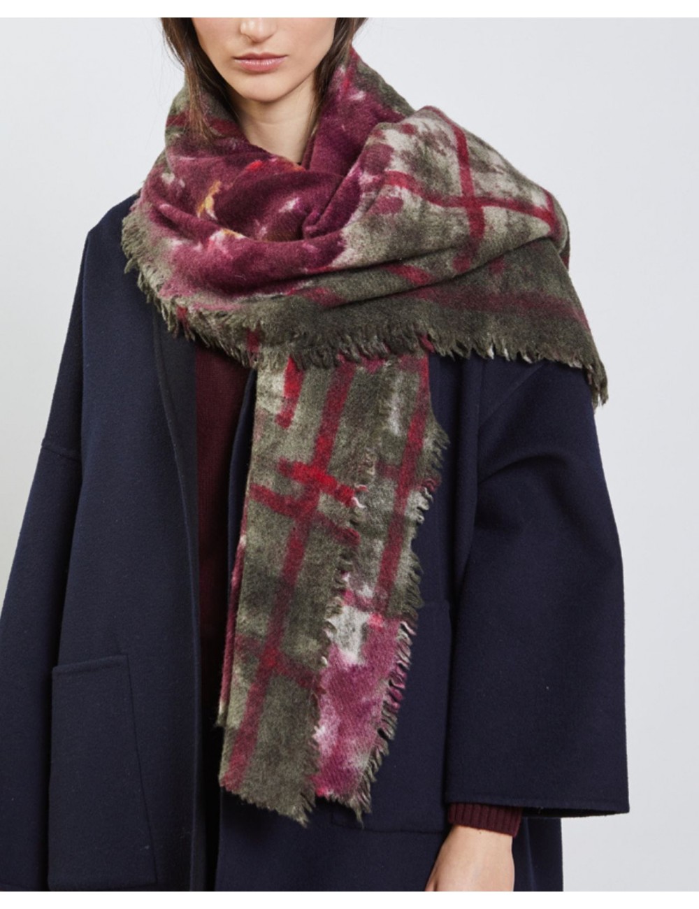 Faliero Sarti - Luz Bordeaux Women's Scarf 2034 97530 ROSA/MARR I25