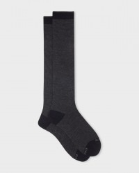 Gallo - Calze al Ginocchio Righe Blu Uomo AP103011 13449 BLU I25