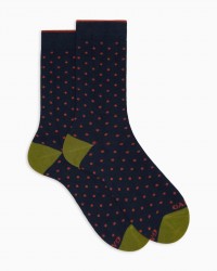 Gallo - Calze al Polpaccio Pois Blu Uomo AP103014 10623 ROYAL I25