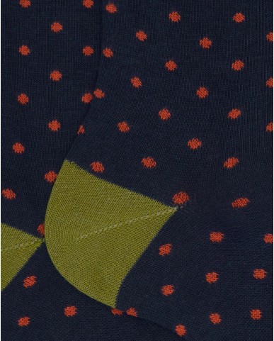 Gallo - Calze al Polpaccio Pois Blu Uomo AP103014 10623 ROYAL I25